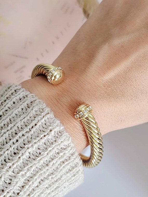 Open Gold Large Statement Bangle