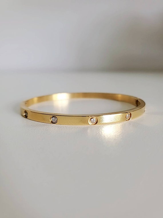 Statement Gold Bangle Bracelet