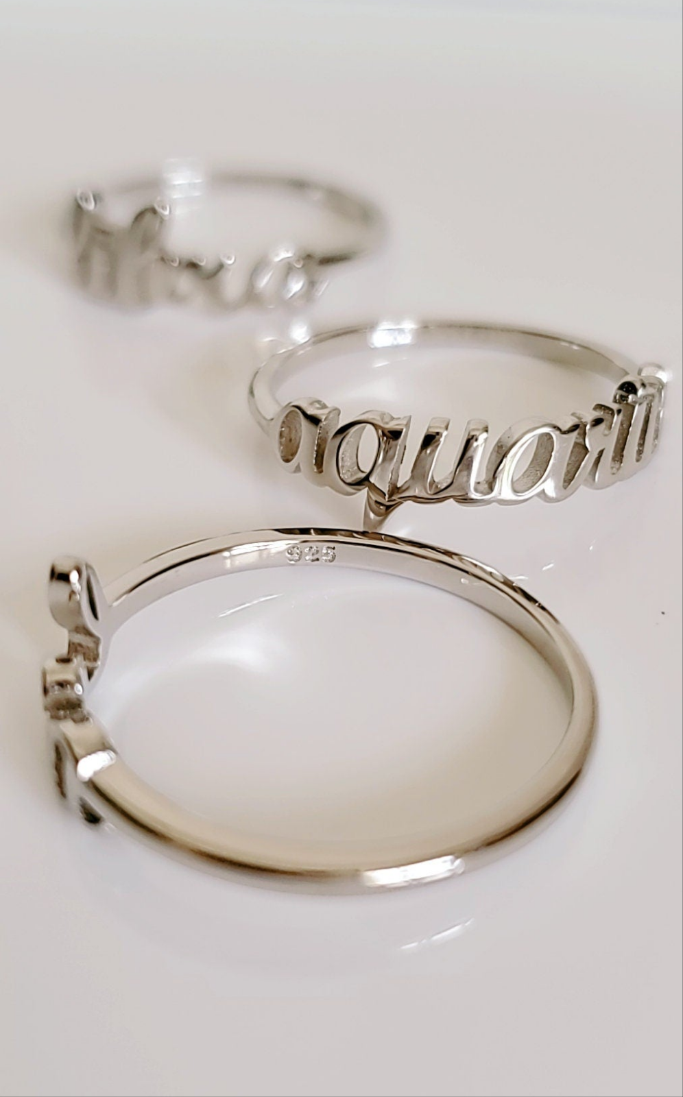 Sterling Silver Zodiac Birth Month Ring