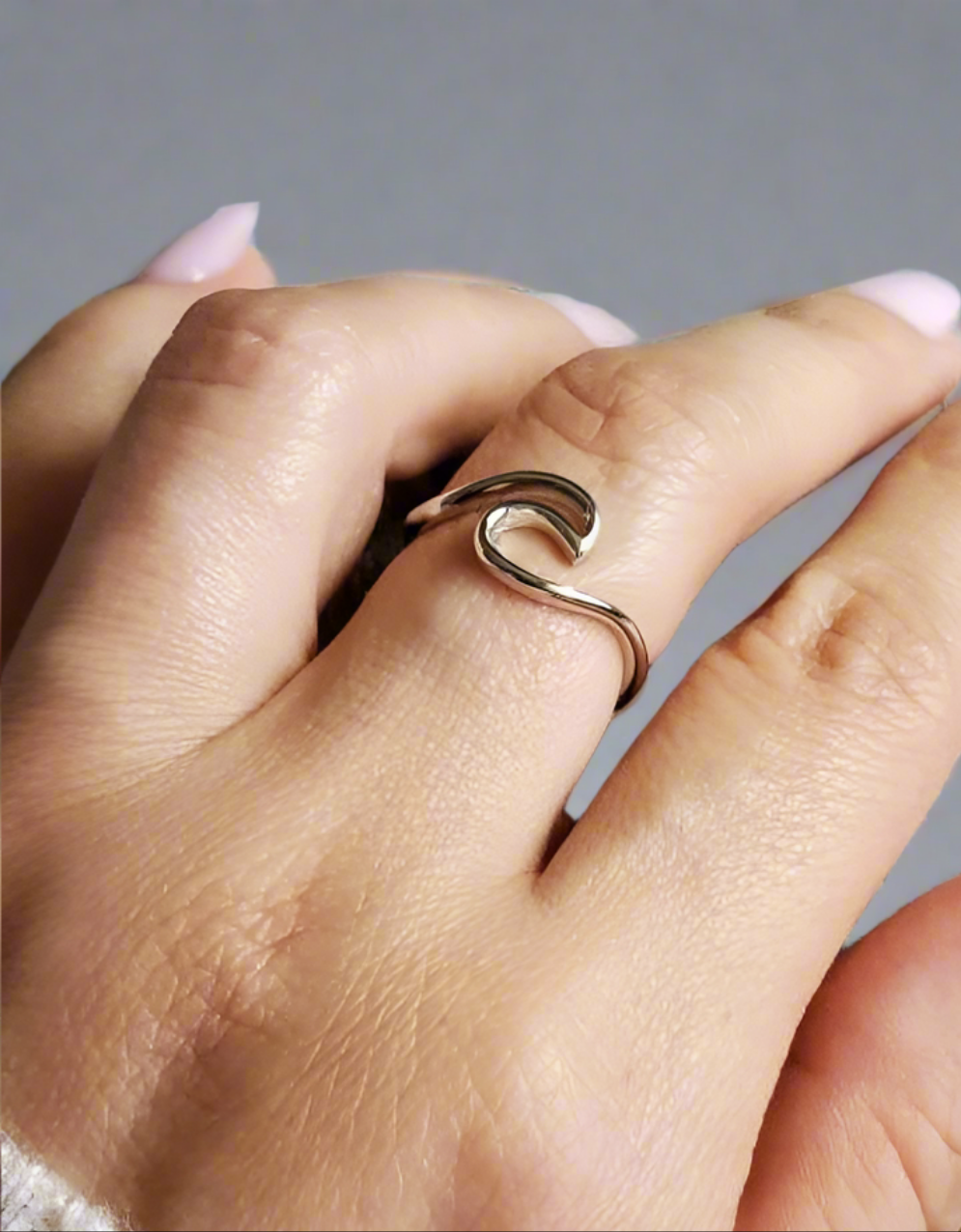 Sterling Silver Rolling Wave Ring