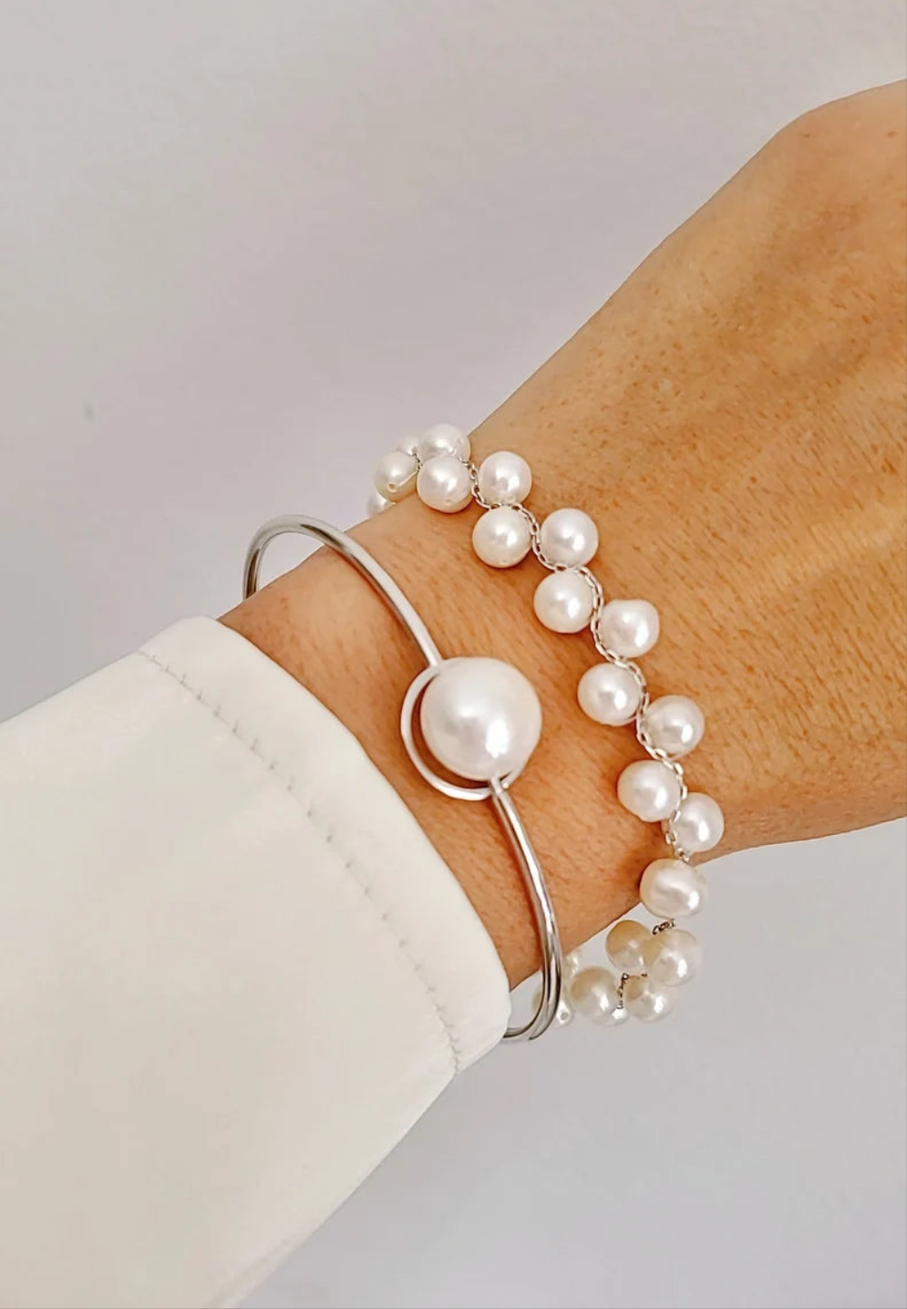 Fresh Water Pearl Bangle Bracelet