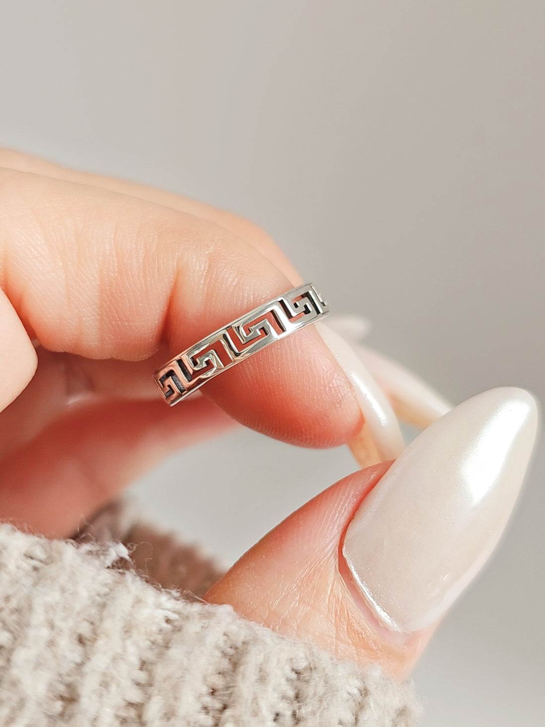 Sterling Silver 925 Aztec Band