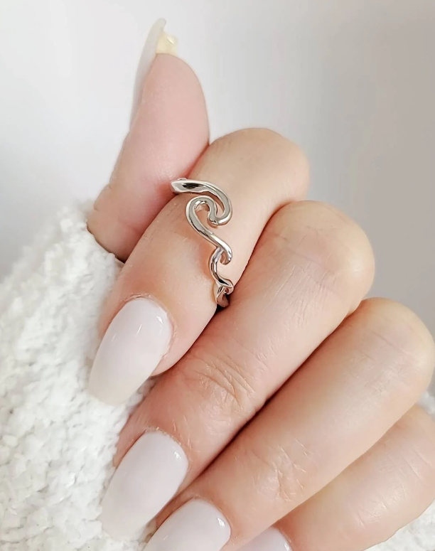 Sterling Silver Rolling Wave Ring