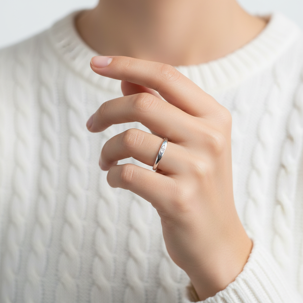 Dainty Eye Sterling Silver Ring