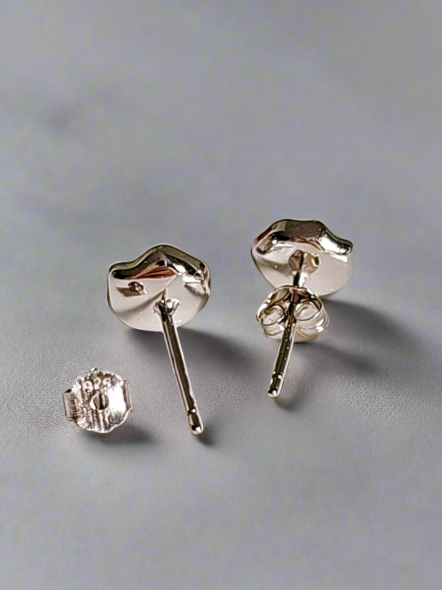 Sterling Silver Dainty Pearl Stud Earrings