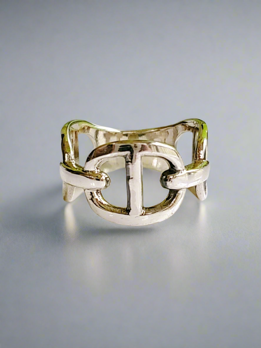 Sterling Silver Chunky Chain Ring