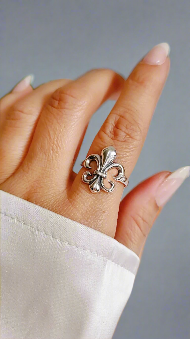 Sterling Silver Fleur De Lis Ring