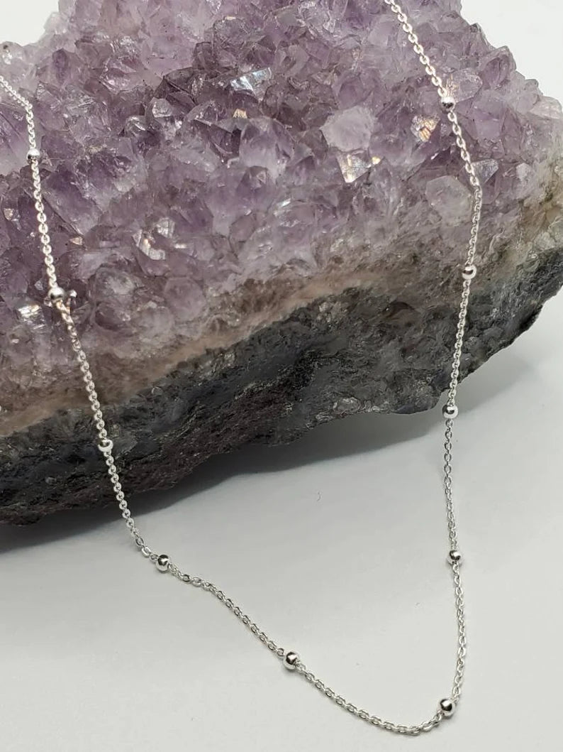 Sterling Silver Beaded Chain