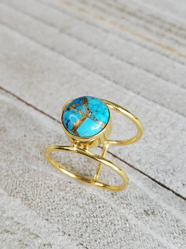 Natural Turquoise Stone Ring