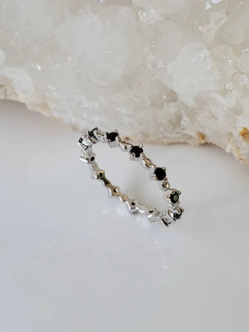 Black Onyx Eternity Ring