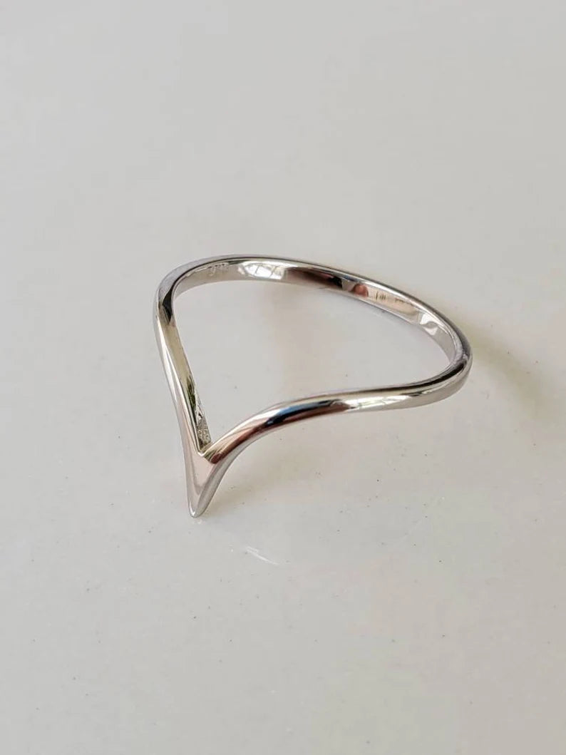 Chevron Sterling Silver Ring