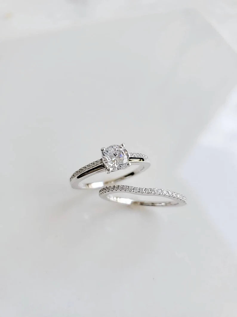 Bridal Engagement Ring Set