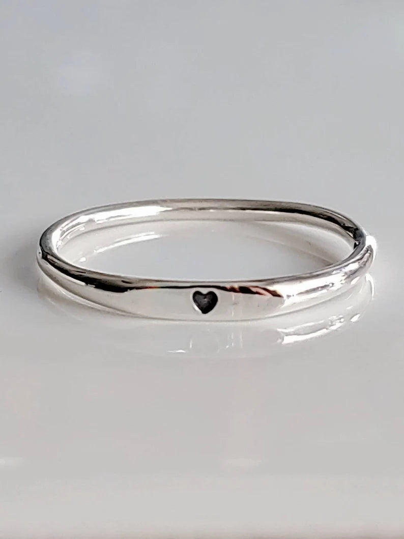 Sterling Silver Dainty Heart Ring