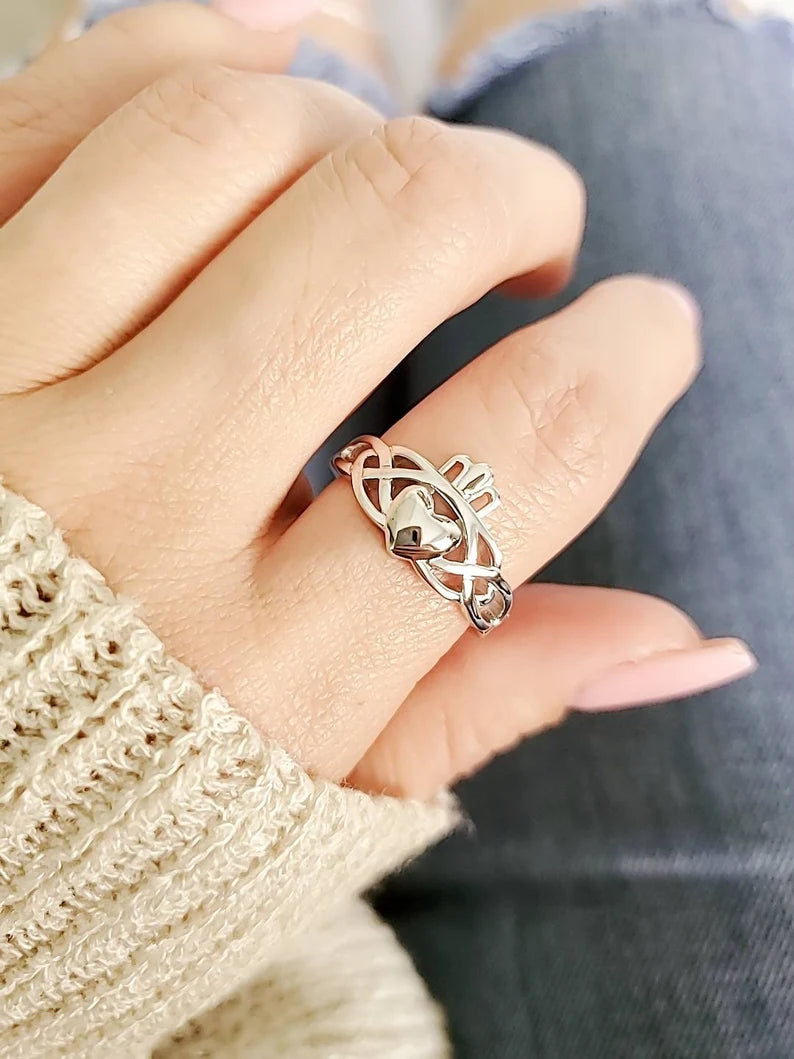 Sterling Silver Claddagh Celtic Ring