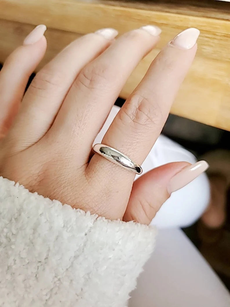 Sterling Silver Small Dome Ring