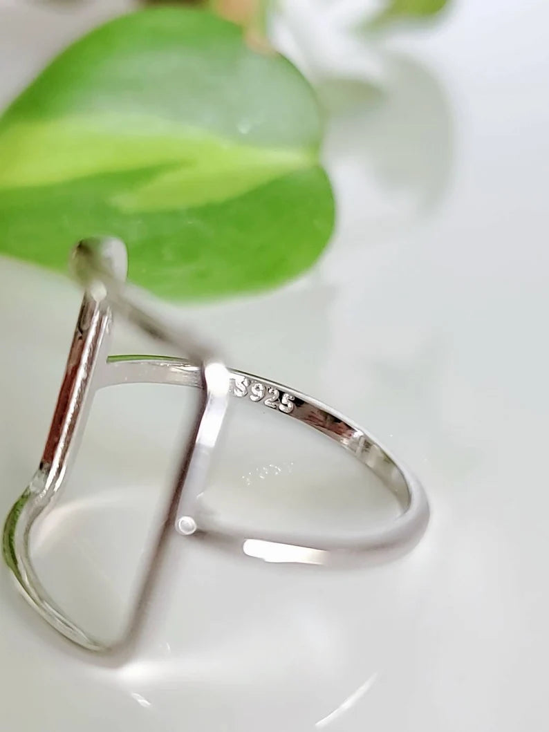 Open Square Sterling Silver Ring