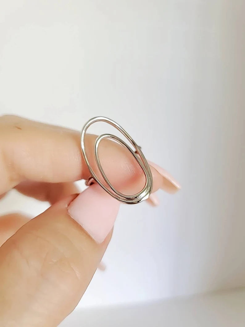Sterling Silver Halo Design Ring