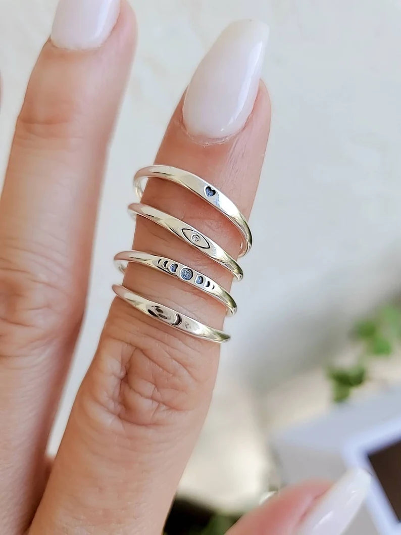 Dainty Eye Sterling Silver Ring