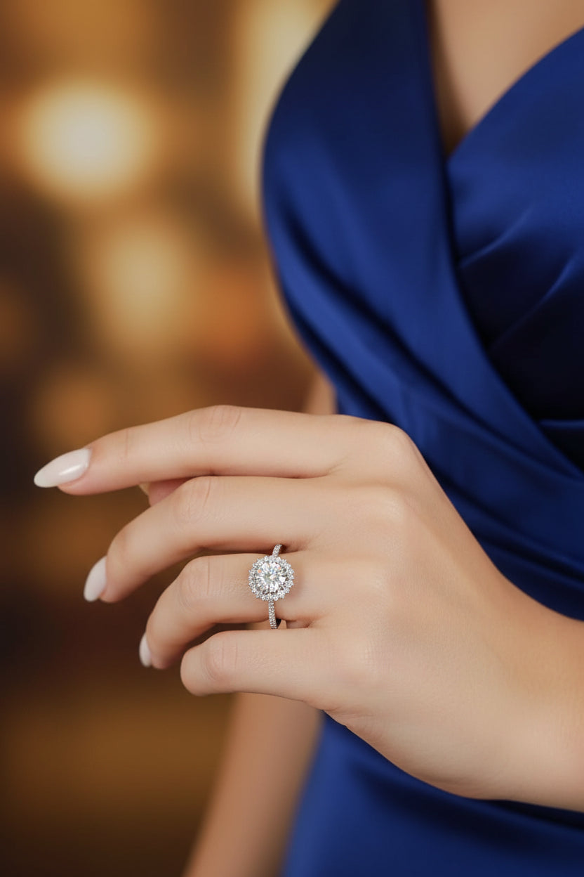 Sterling Silver Promise Engagement Ring