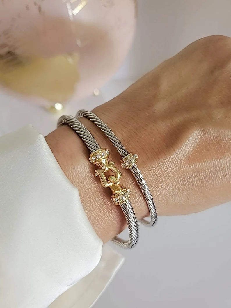 Cuff Cable Bangle Bracelet