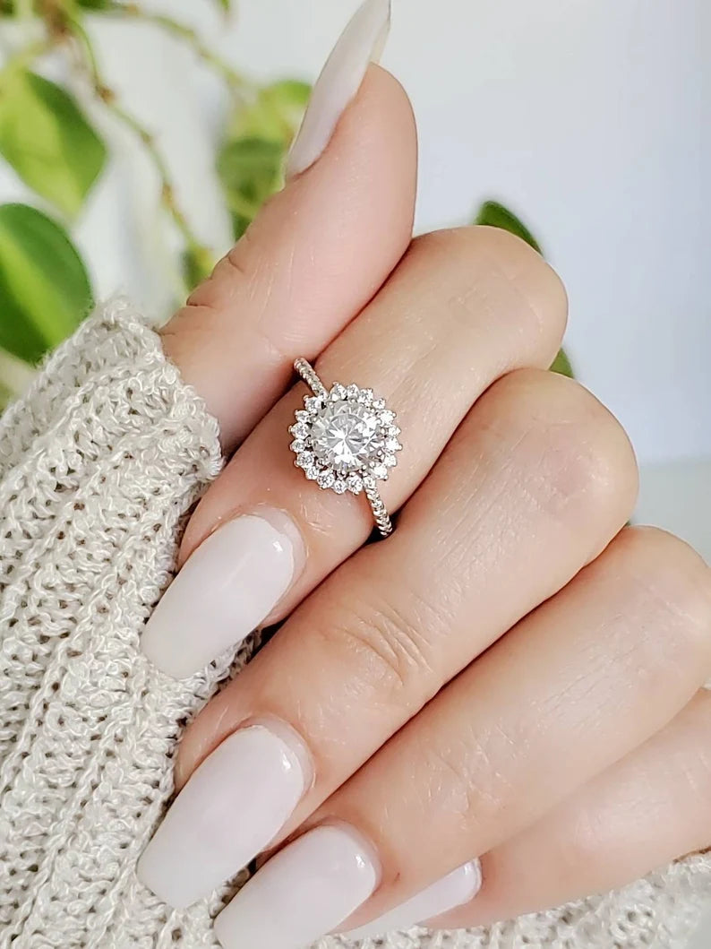 Sterling Silver Promise Engagement Ring