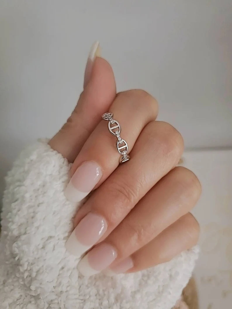 Sterling Silver Chain Ring