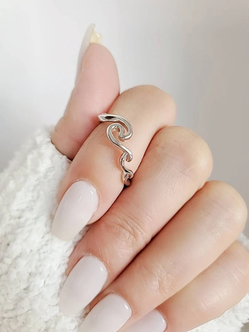 Rolling Wave Ocean Tide Ring