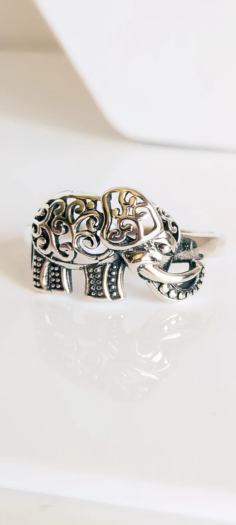 Sterling Silver Elephant Ring