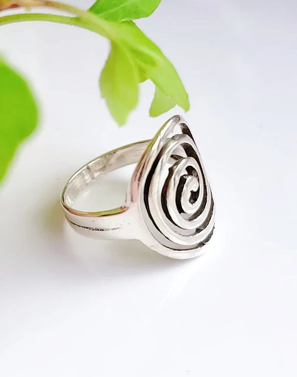 Sterling Silver 925 Spiral Ring