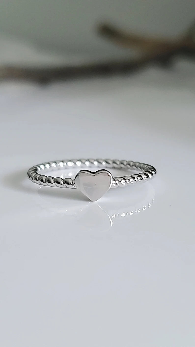 Thin Heart Minimalist Women Ring