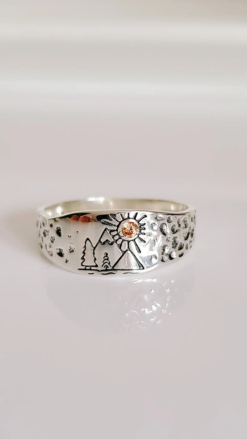 Mountain Lover Sterling Silver Ring