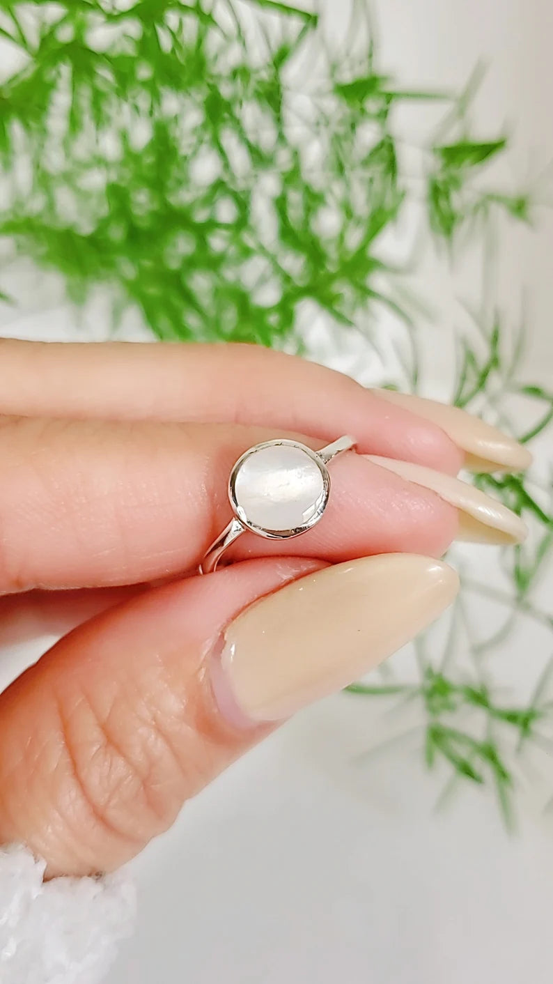 Mother of Pearl Sterling Silver Ring