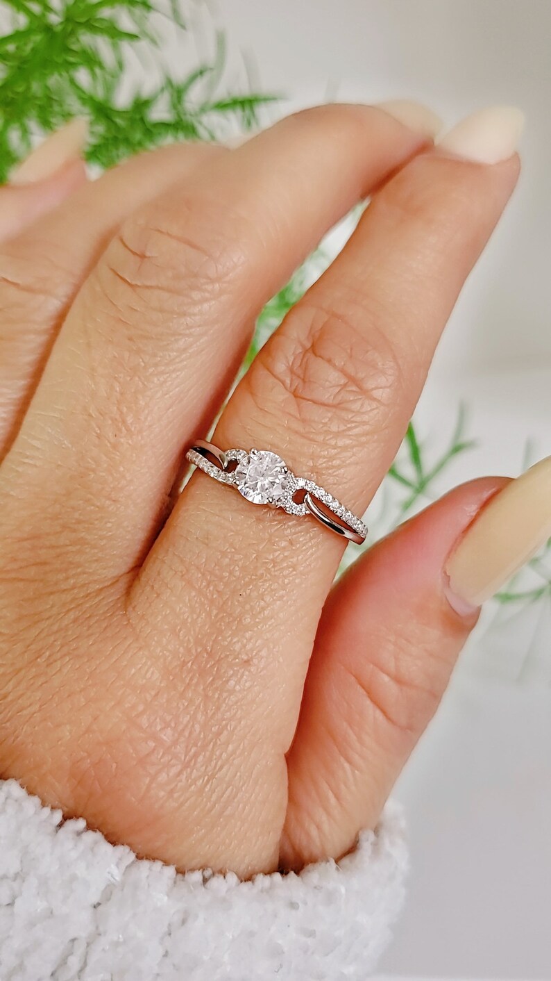 Sterling Silver Engagement Ring
