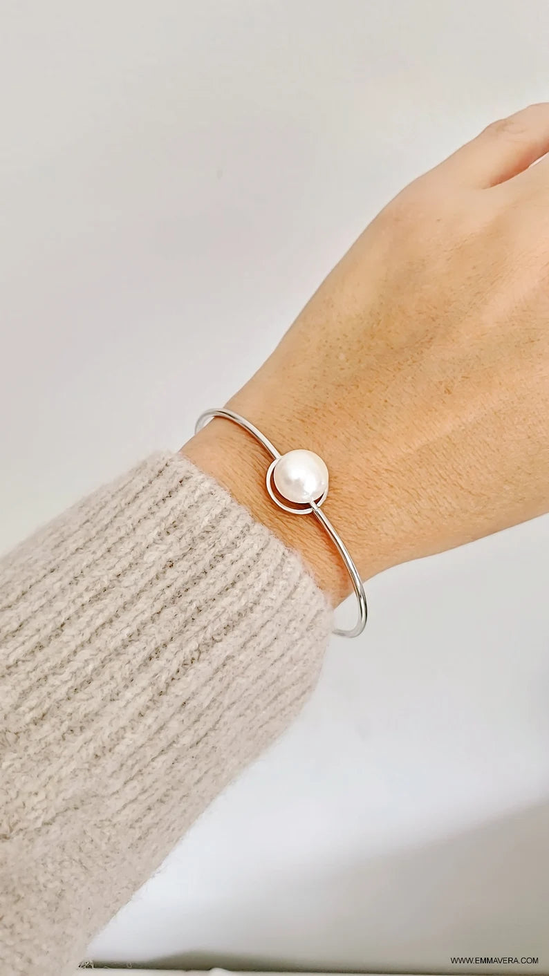 Fresh Water Pearl Bangle Bracelet