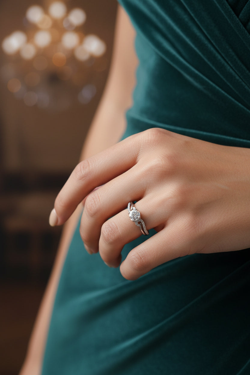 Sterling Silver Engagement Ring