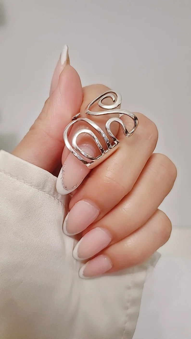 Wrap Swirly Boho Sterling Silver Ring