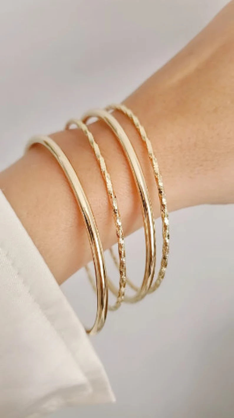 18K Gold Filled Bangle Bracelet