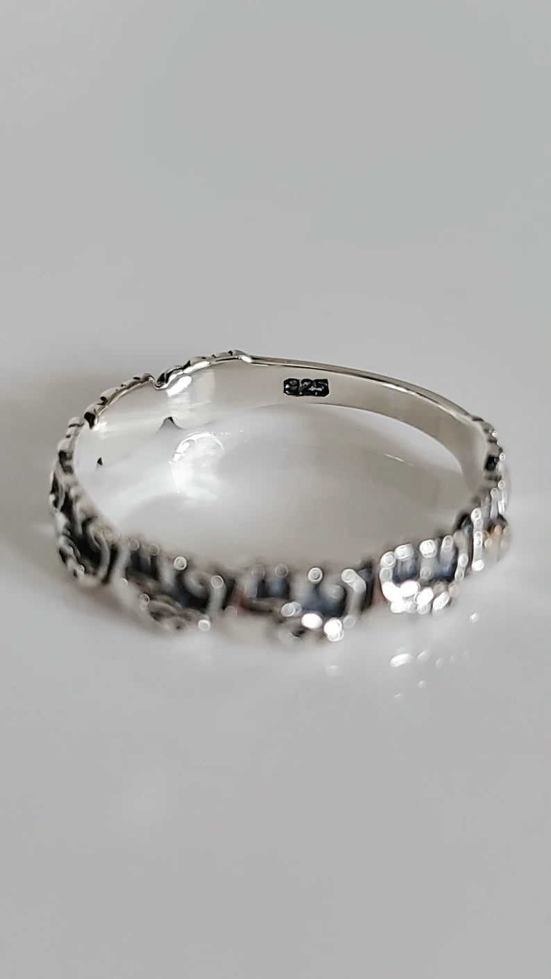 Sterling Silver 925 Dainty Elephant Ring