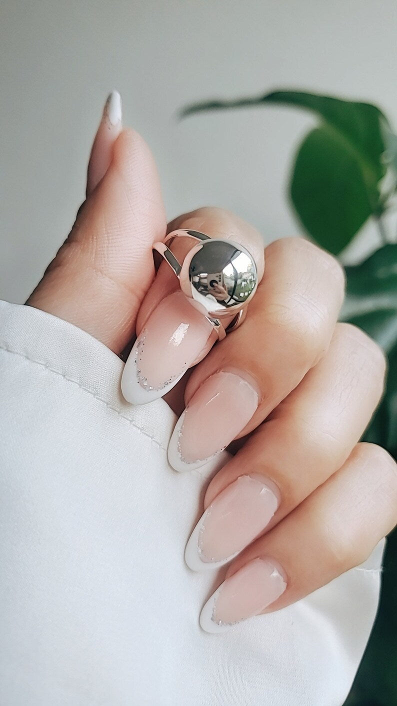 Half Globe Lite Geometric Ring