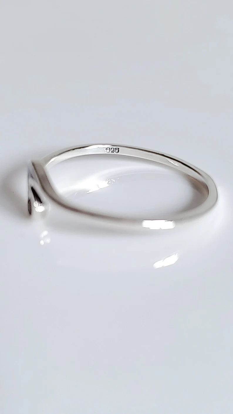 Sterling Silver Dainty Abalone Sterling Silver Ring