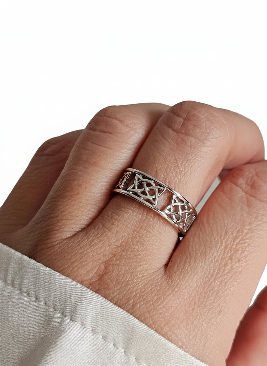 Sterling Silver Celtic Unisex  Ring