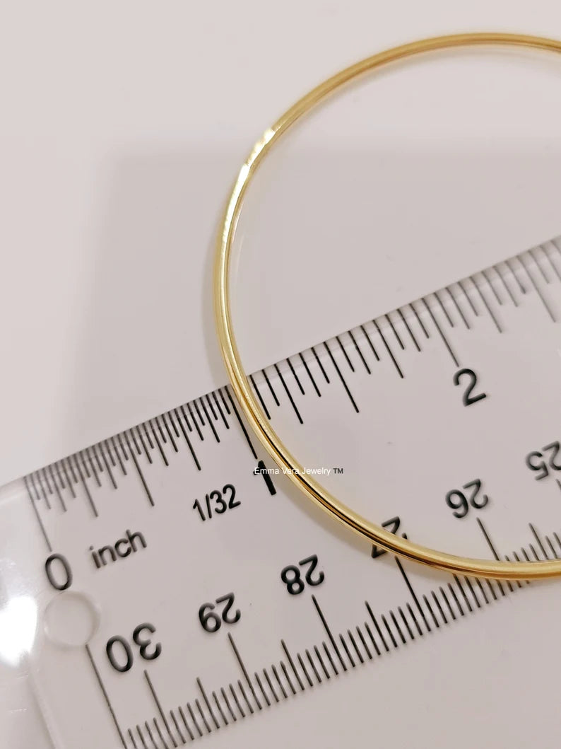 Dainty Gold Filled Bangle Bracelet