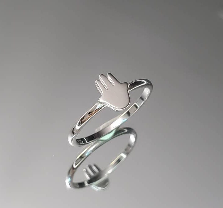 Dainty Sterling Silver Hand Ring