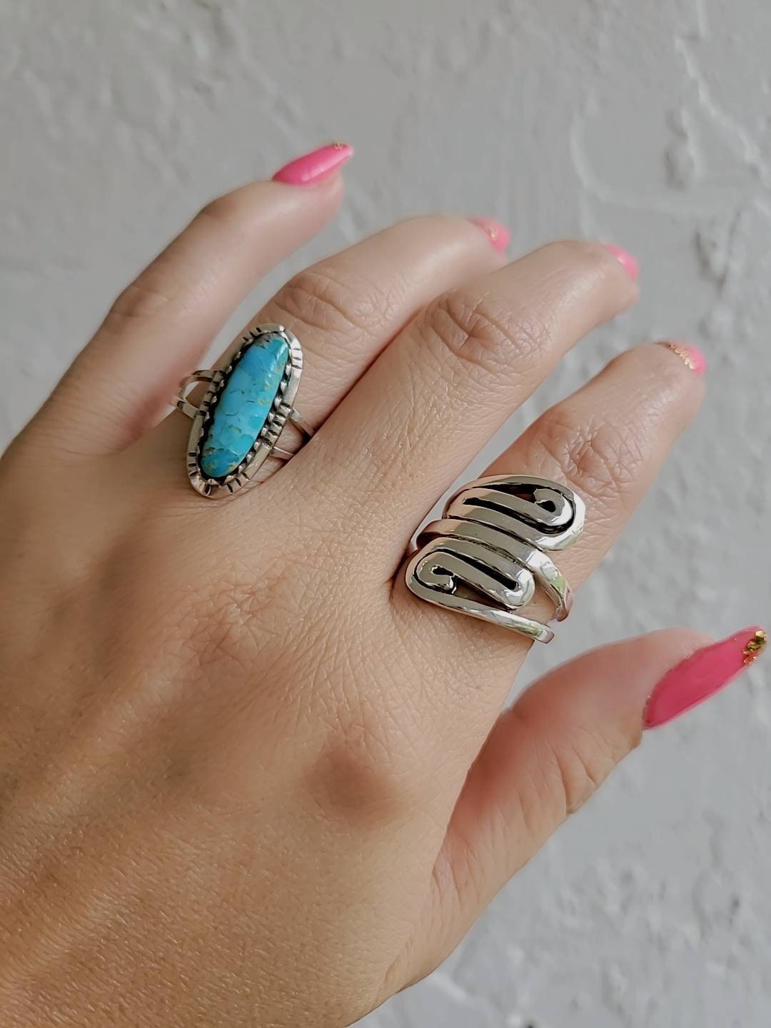 Sterling Silver Turquoise Stone Statement Ring