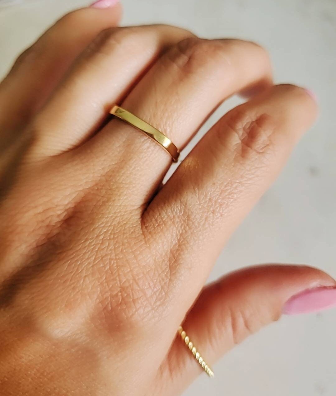 Sterling Silver Square Band Ring
