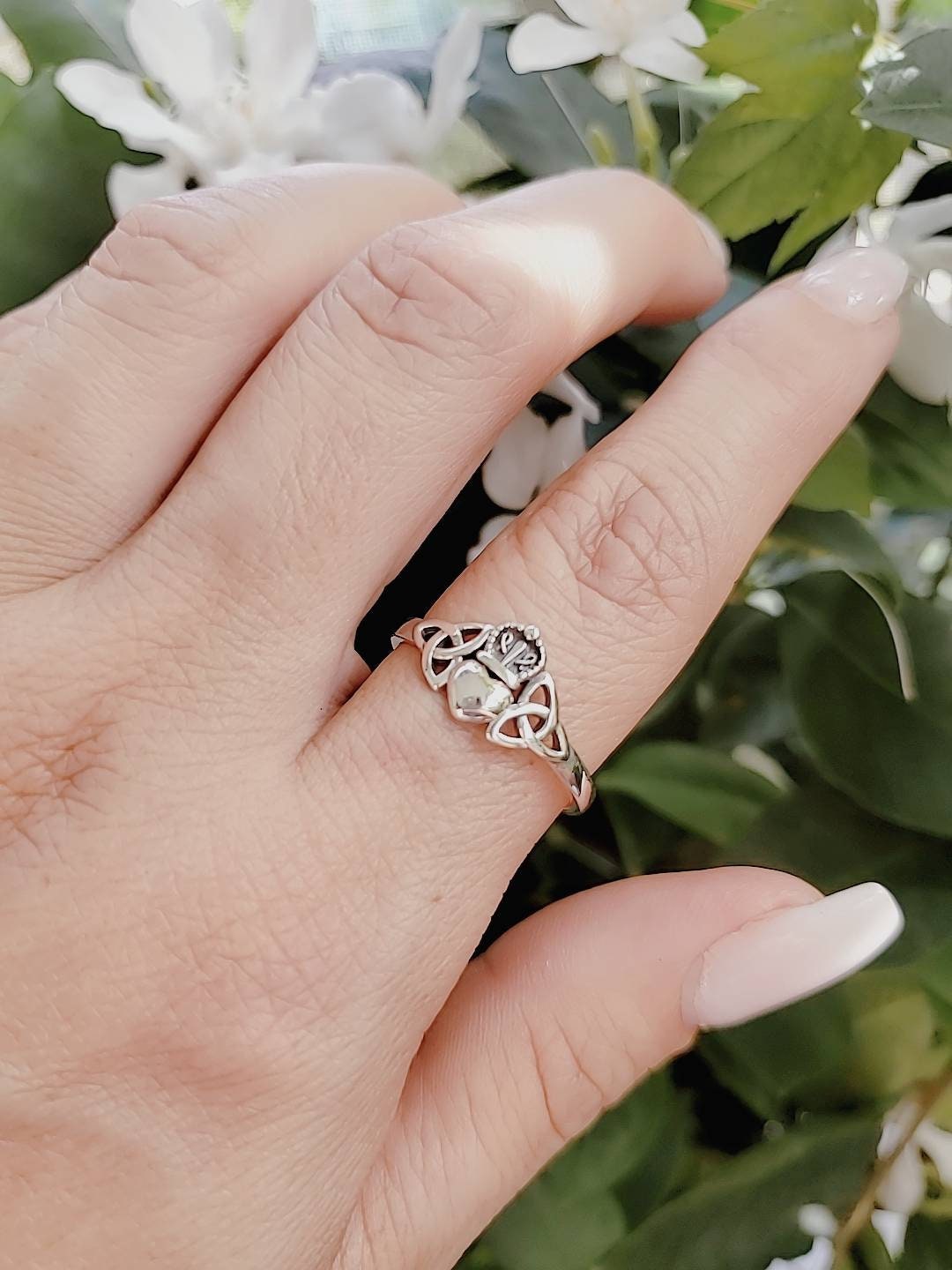 Celtic Claddagh Silver Ring