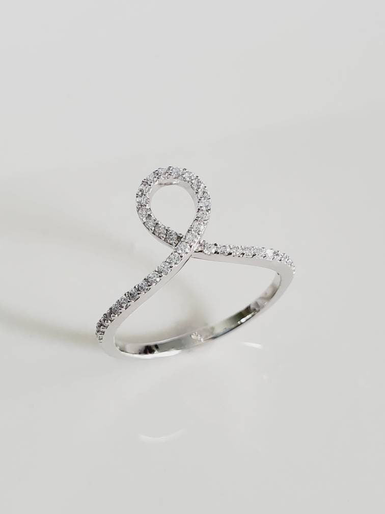 High Polished Unique Curved Ring