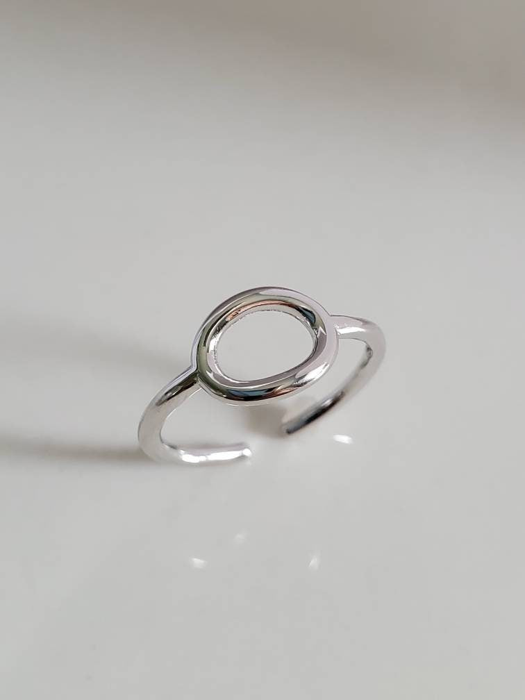 Adjustable Dainty Halo Ring