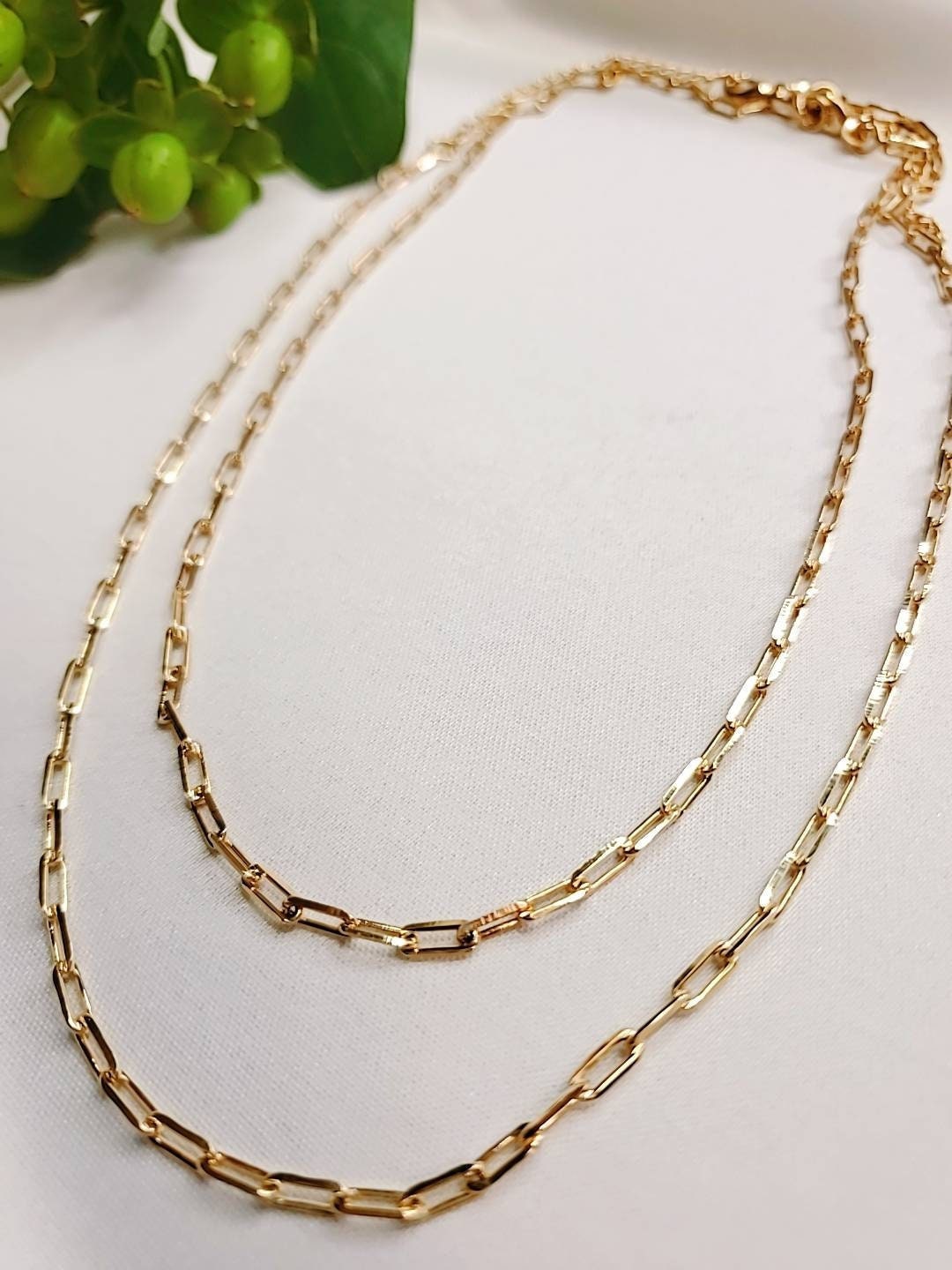 Gold Paper Clip Chain