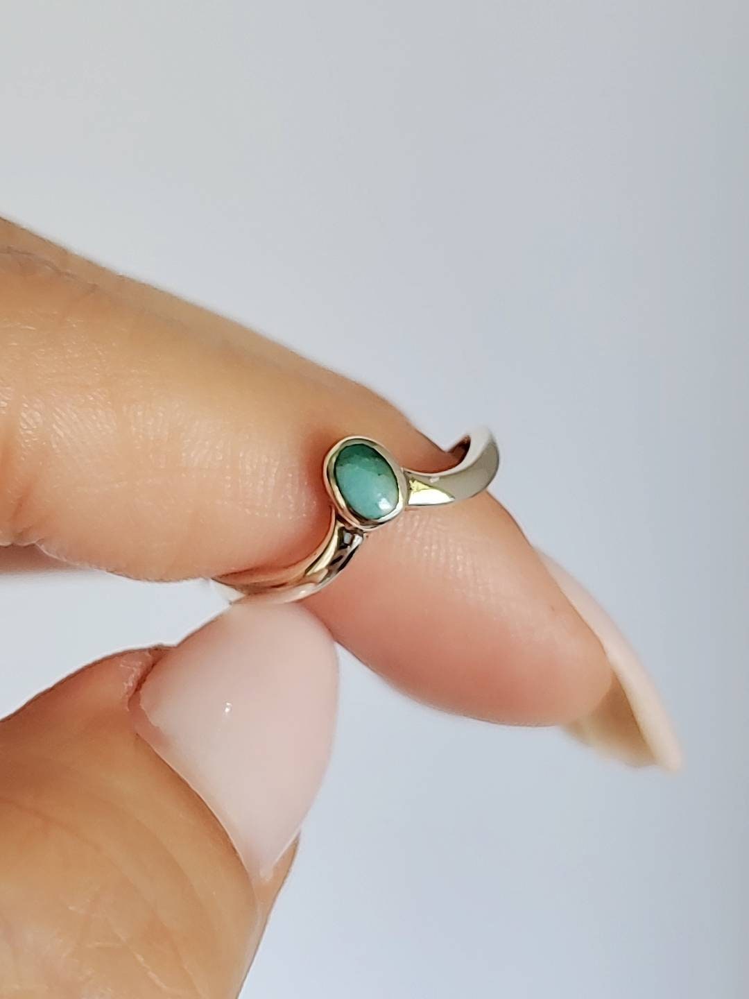 Dainty Genuine Turquoise Ring